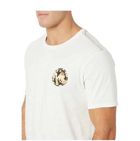 RVCA ANTIQUE WHITE Men's VA Mod Fill Graphic Print Short Sleeve Tee - Picture 3 of 9